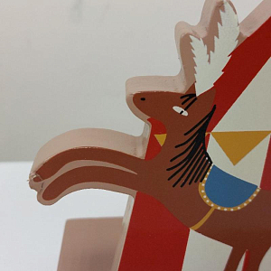 Набор подставок для книг в виде лошадок Bloomingville "Цирк Santos", 2 шт, красный (уцененный)